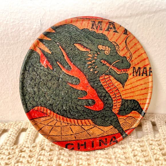 Vintage 90's Alan Chan Coasters Set & Tin Cultural Art Chinese Hong Kong Artist0 - Picture 9 of 9